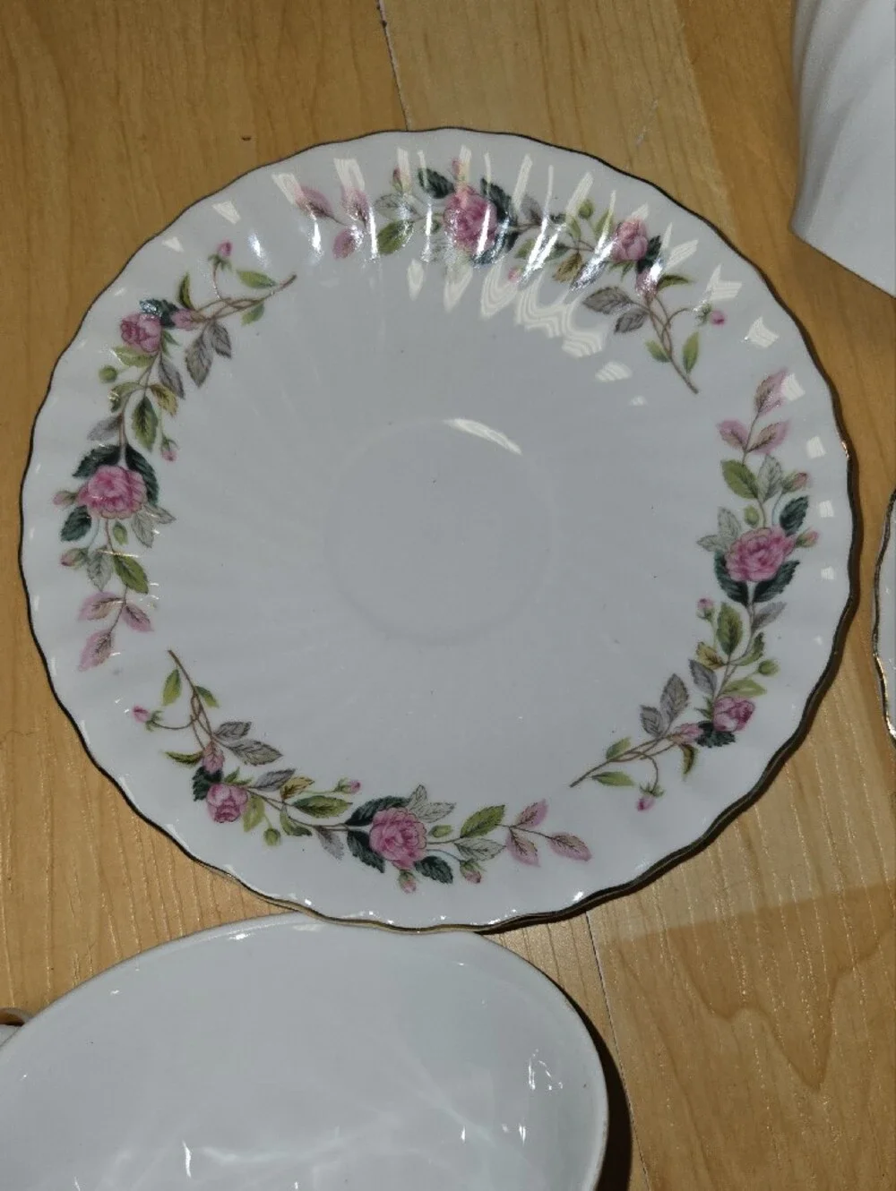 Set Of 2, Bone China Japan Regency Rose # 2345 Tea Cup and Saucers